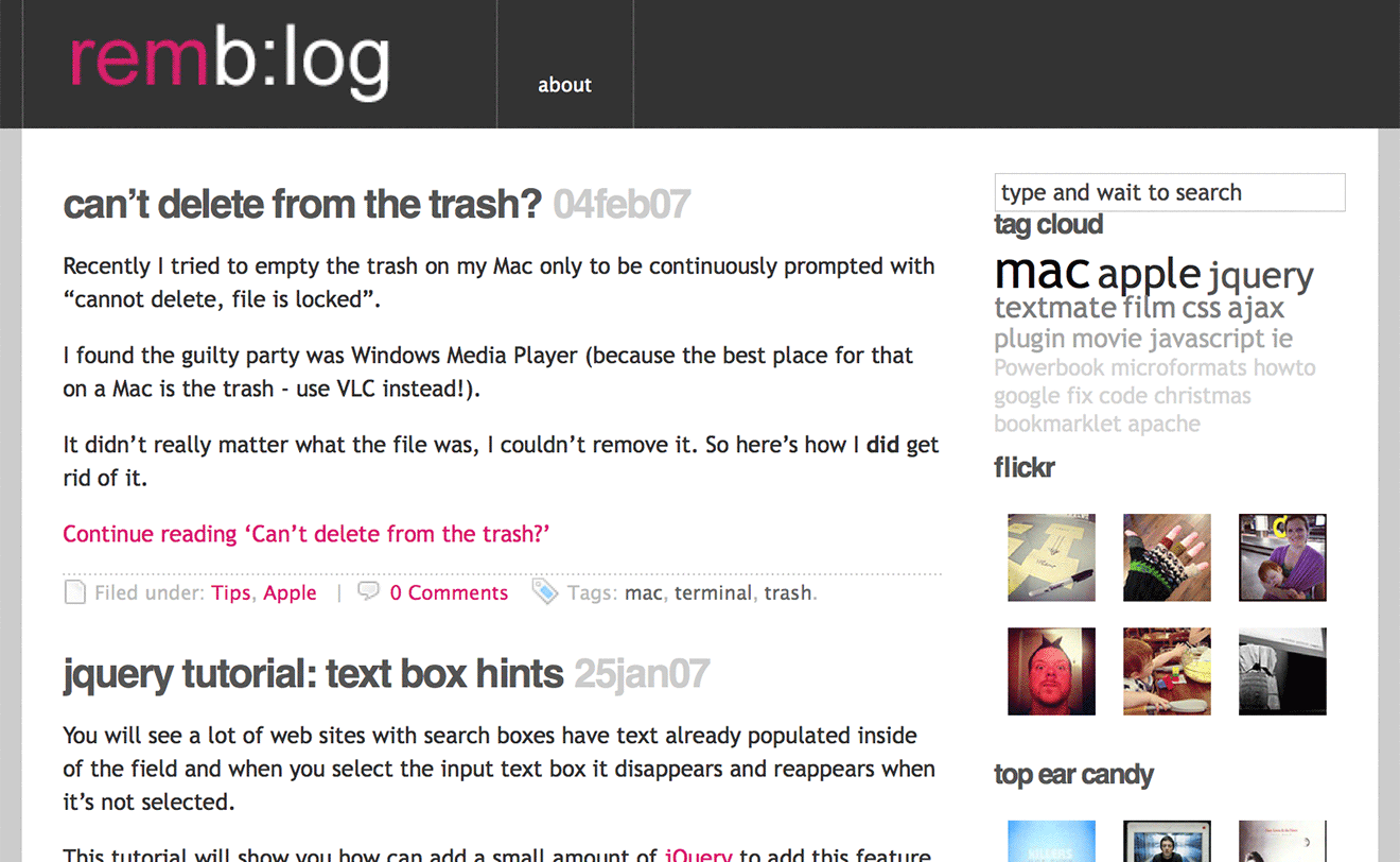 My blog in 2007