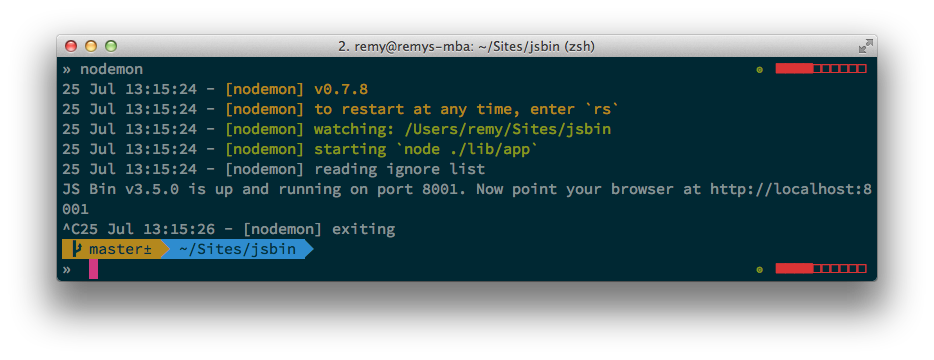 Remy Sharp's terminal settings