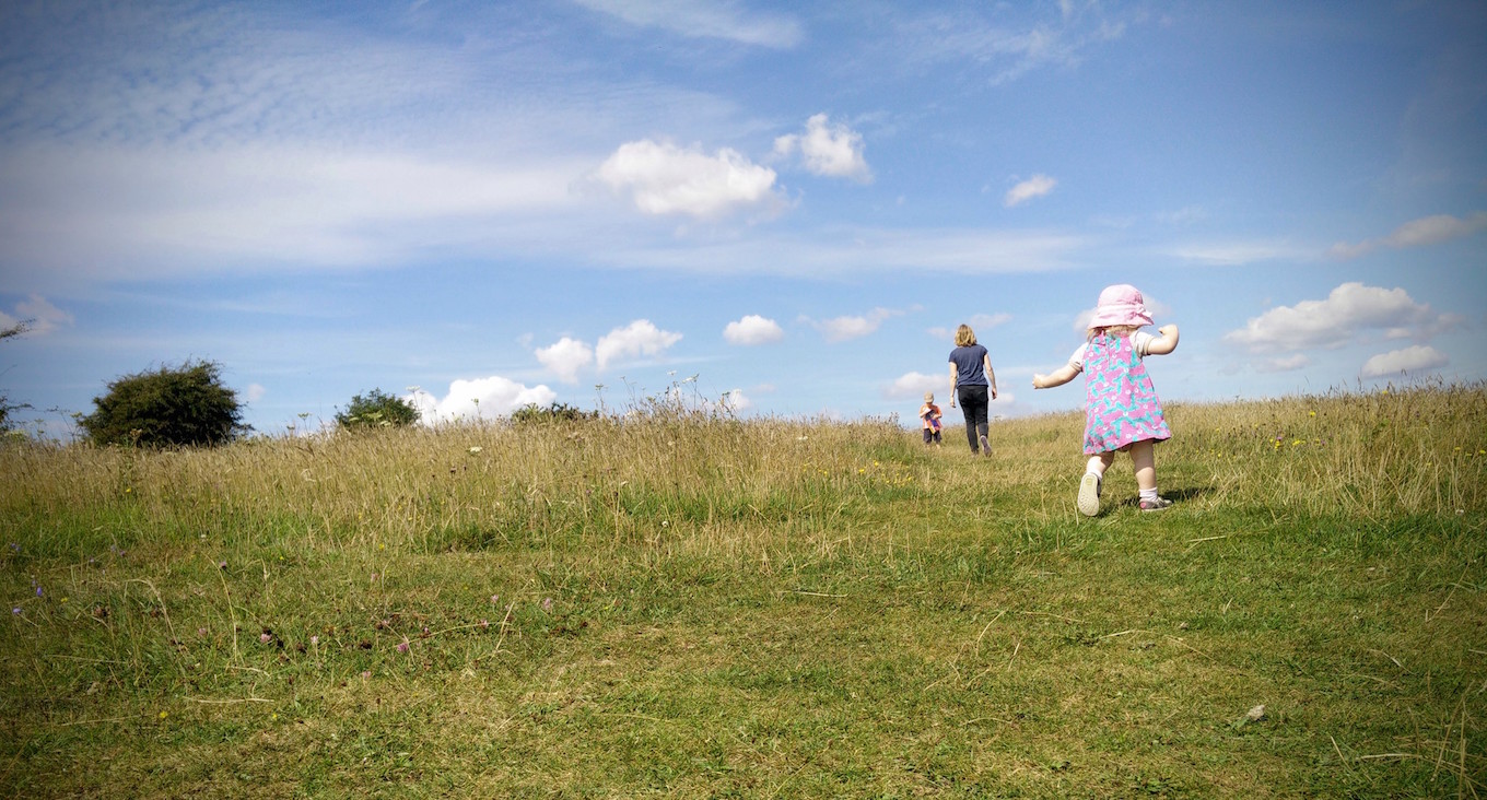 My family on the hills