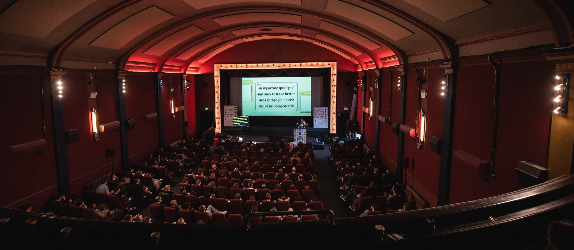 A view of the venue and attendees of FFConf