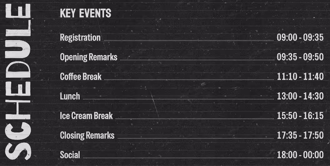 The word "schedule" vertically aligned perfectly against the actual schedule