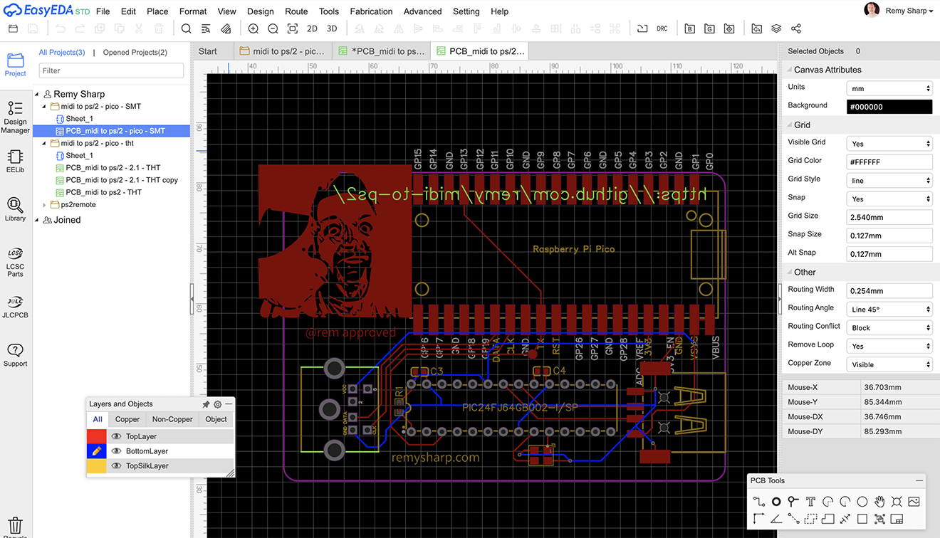 Final design of the PCB