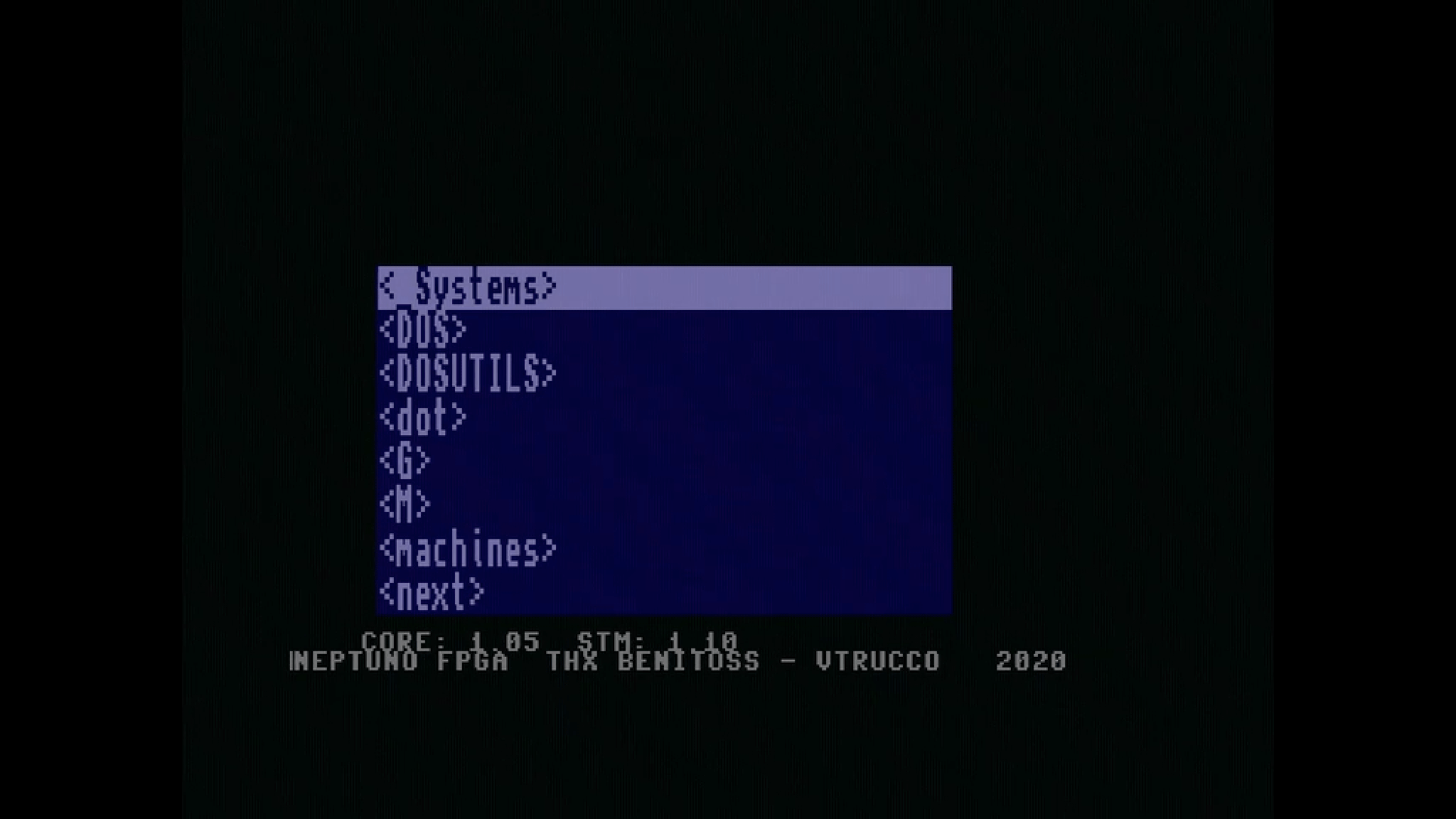 neptuno system menu