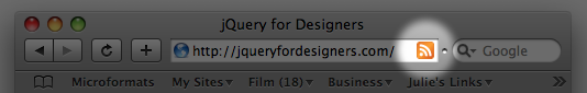 RSS icons in Safari